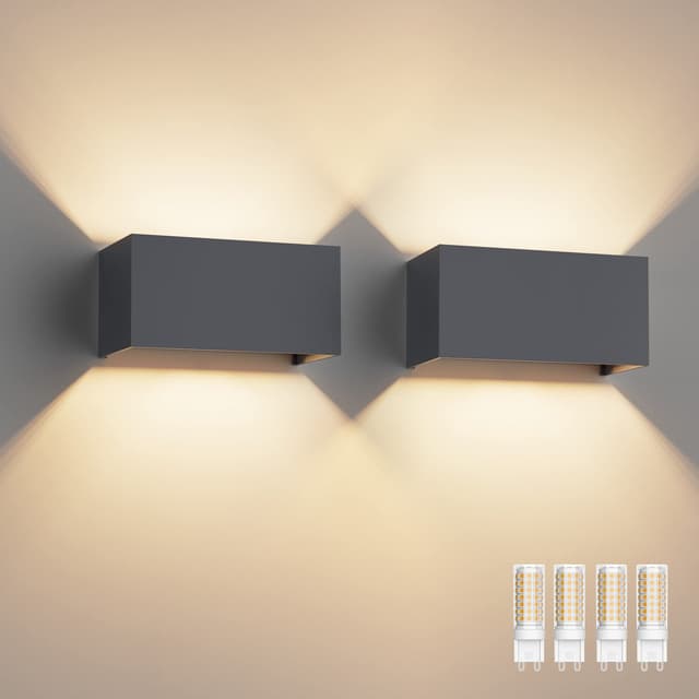 Klighten 2PCS Wandleuchte mit Austauschbarer G9 LED Lampe 🌟