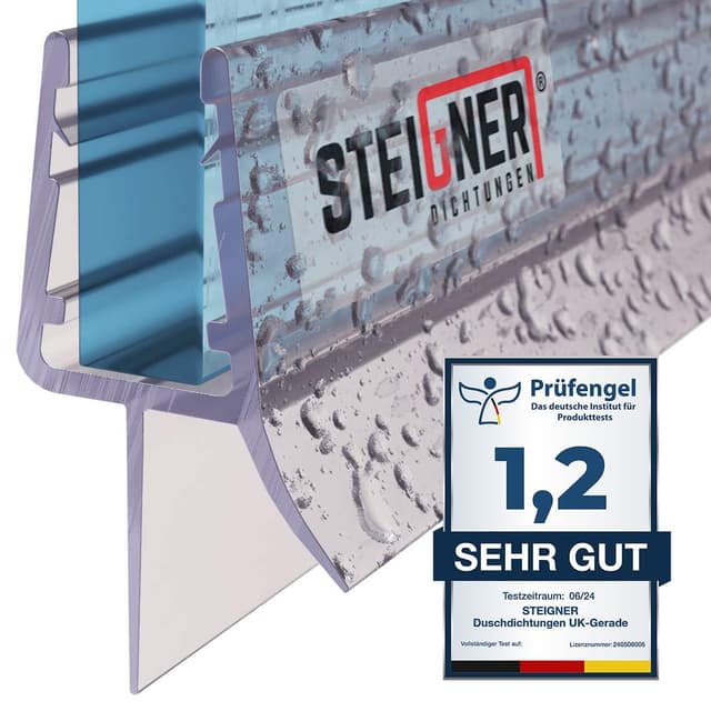 🚿 STEIGNER Duschdichtung, 70cm, Glasstärke 3,5/4/5 mm - PVC Ersatzdichtung für Dusche