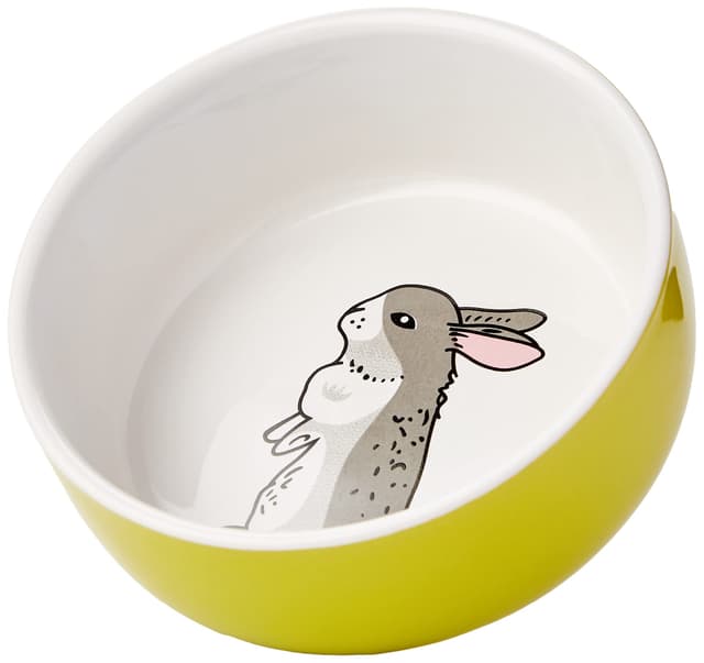 🐰🌿 Nobby Nager Keramik Napf Rabbit, grün/weiß Ø 11cm x 4,5 cm, 1 Stück - Angebot!