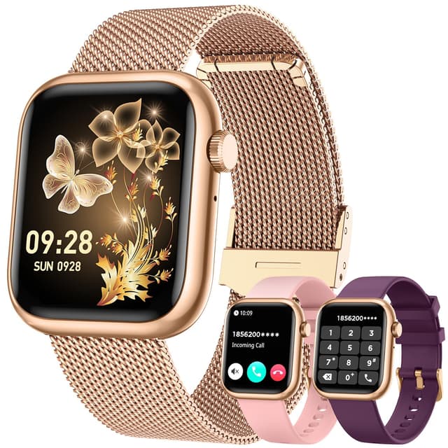 Smartwatch Damen mit Bluetooth Telefonfunktion Fitnessuhr