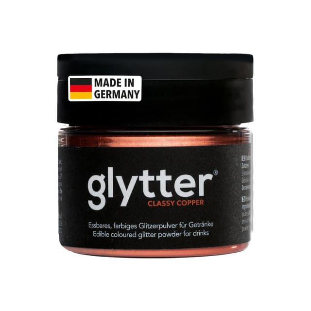 Glytter Glitzerpulver für Getränke (Kupfer) - Essbarer Glitzer für Drinks & Flüssigkeiten