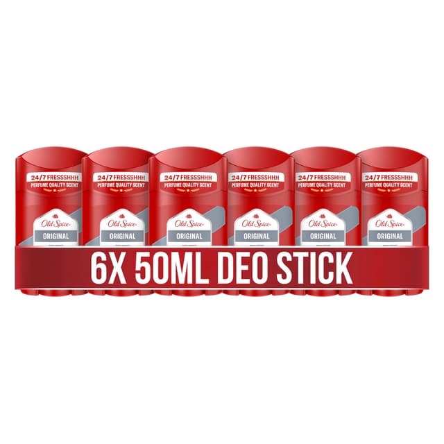 🌟 Old Spice Original Deostick für Männer, 6x50 ml, 24/7 Frischhh 🌿🍊