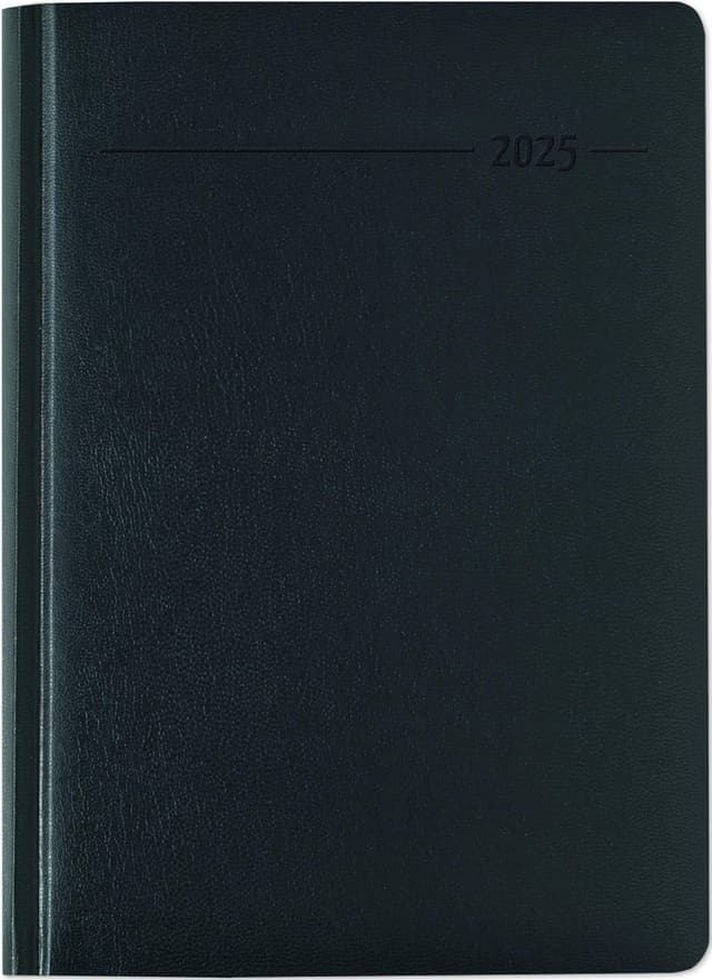 Zettler - Buchkalender Balacron 2025 schwarz, 15x21cm 📅📚