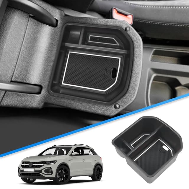 BIXUAN TROC 2024 Aufbewahrungsbox für VW T ROC 🚗🔥 Handschuhfach Organizer Mittelkonsole Armlehne