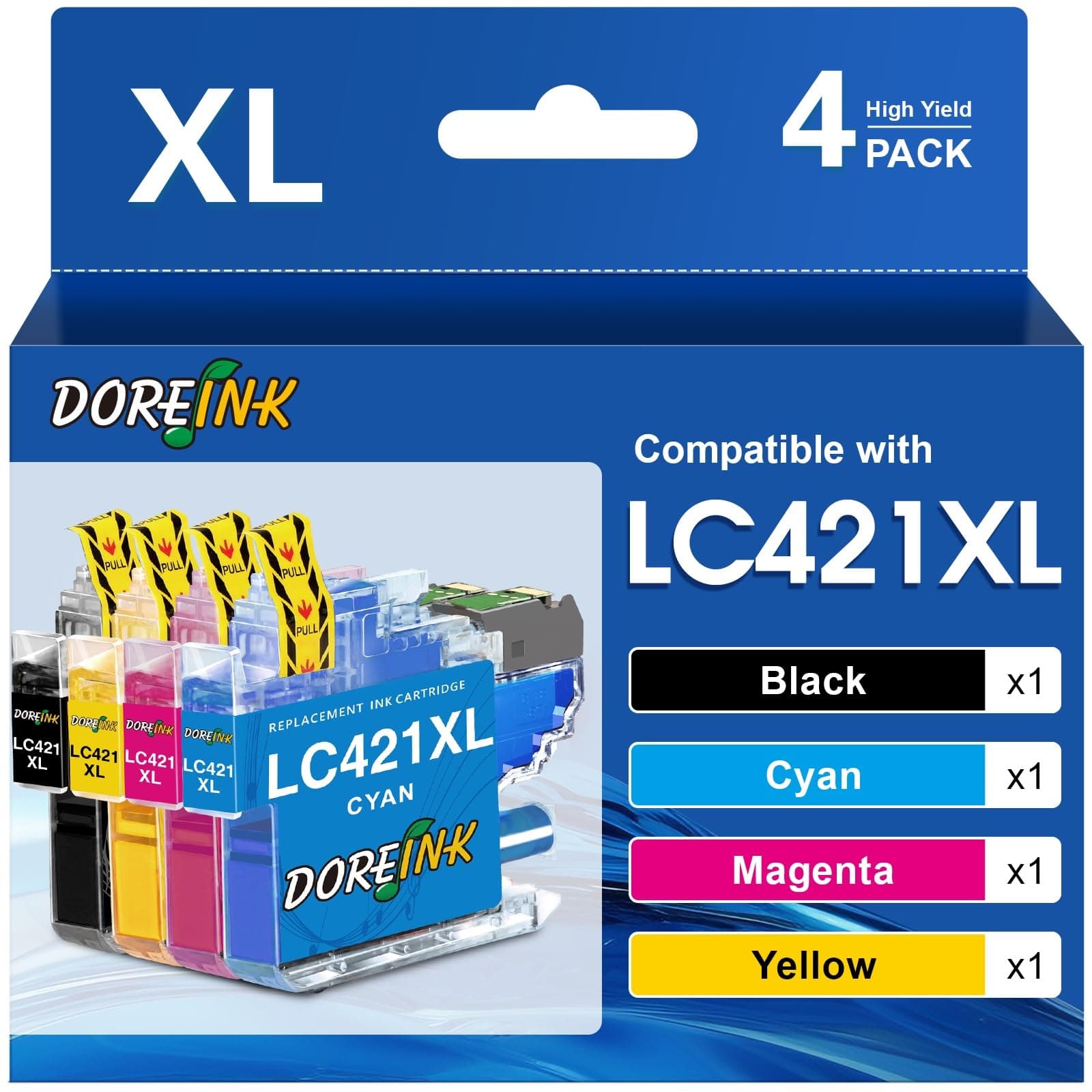 LC421XL LC-421XLVAL Tintenpatronen Value Pack für Brother Drucker 🖨️