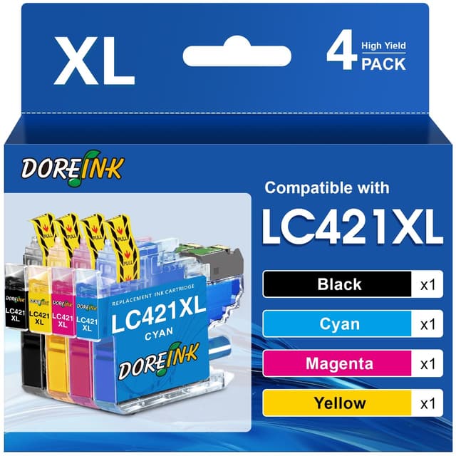LC421XL LC-421XLVAL Tintenpatronen Value Pack für Brother Drucker 🖨️