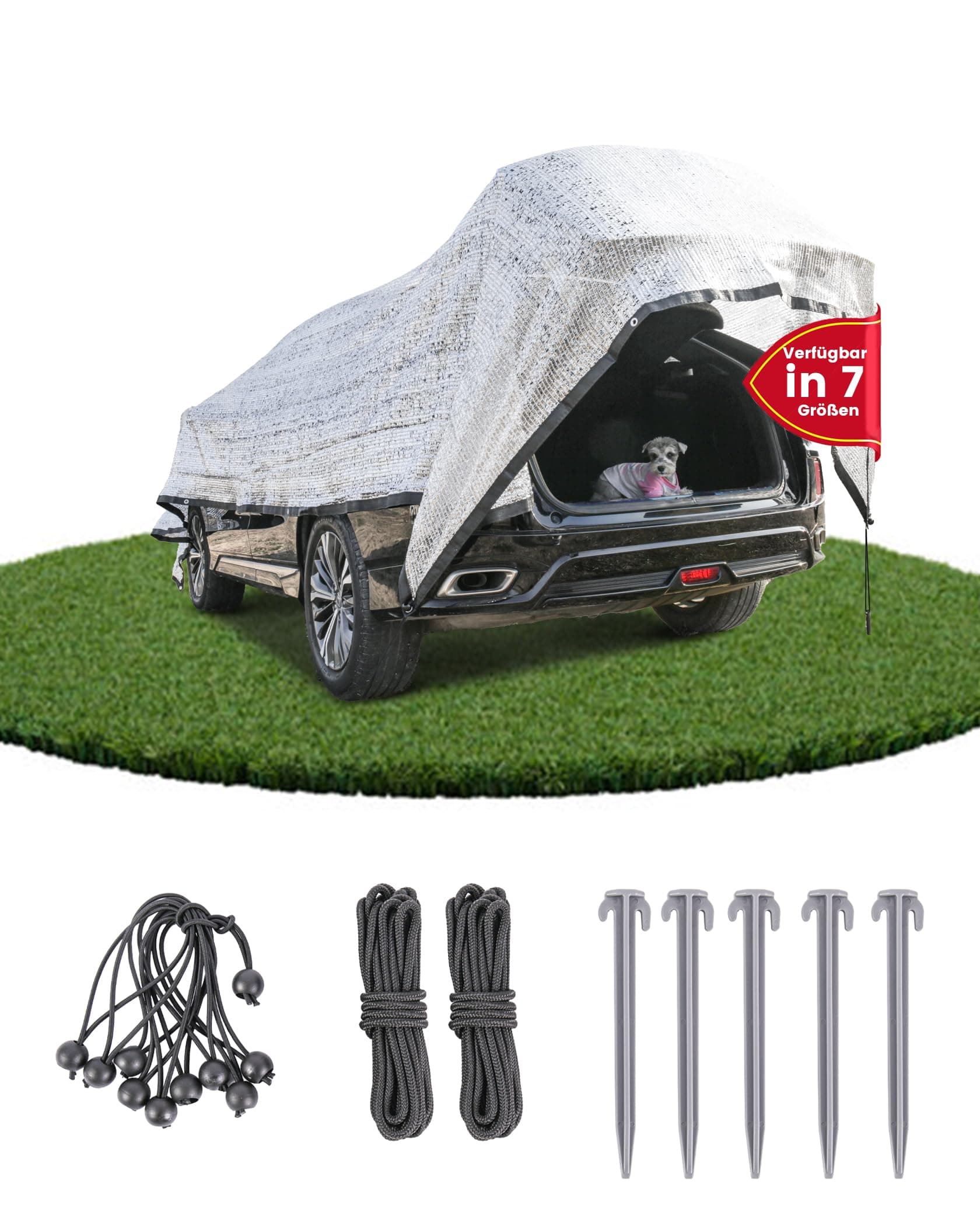 Ezcasch Schattennetz Auto für Hunde 3x3m 🐶☀️