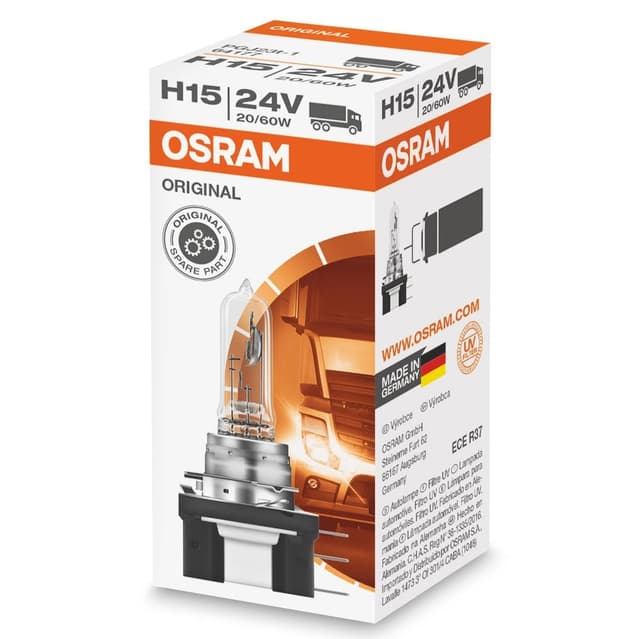 🔥 Super Angebot! OSRAM ORIGINAL H15, 64177, 24V, Weiß - Nur 19.3€