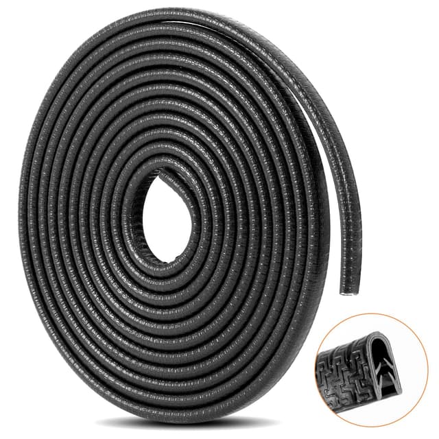 🚗🔒 Kantenschutz Autotür 5M U-Form Gummi | Universal Fit Schwarz | Kein Kleber Kantenschutz 5M Schwarz
