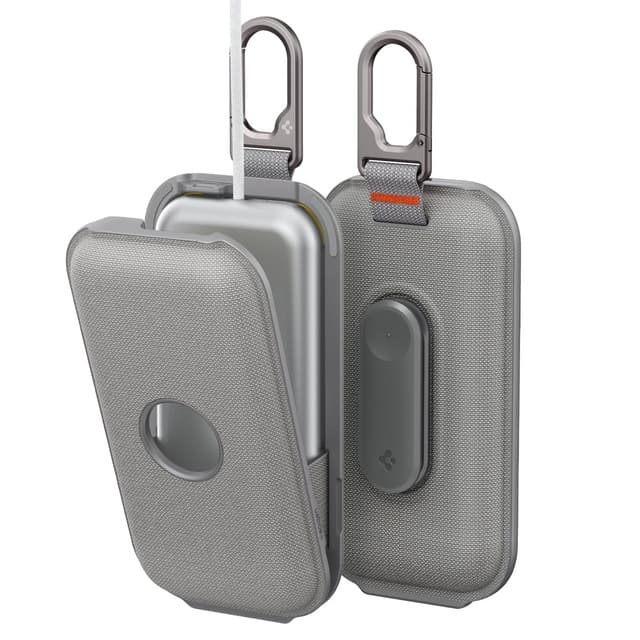 Spigen Klasden Akkutasche mit Gürtelclip für Apple Visio Pro Tragbare Hülle und Karabiner - Charcoal Gray 📱👜⚡