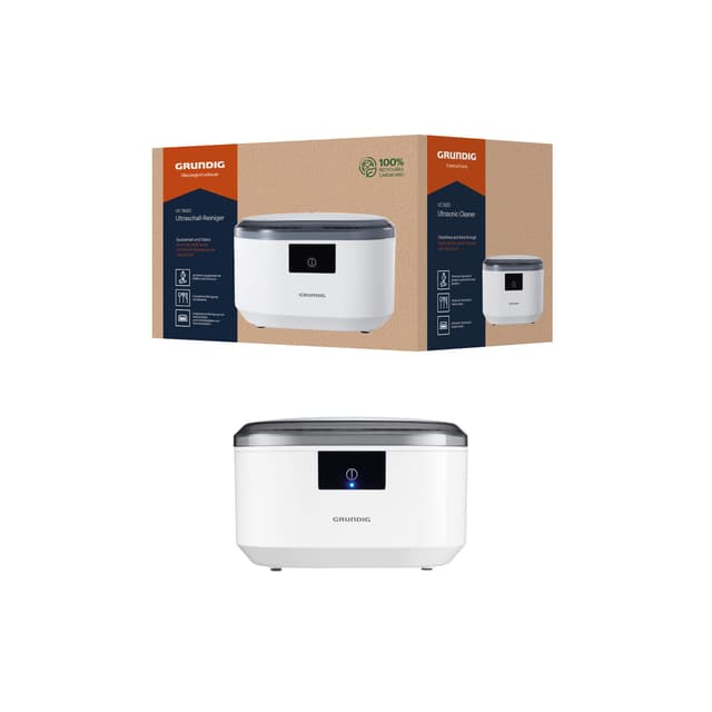 🌟 Super Deal! Grundig UC 5620 Ultraschallreiniger 50W, Weiß, 500 ml, 1 Stück (1er Pack) Ohne Timer