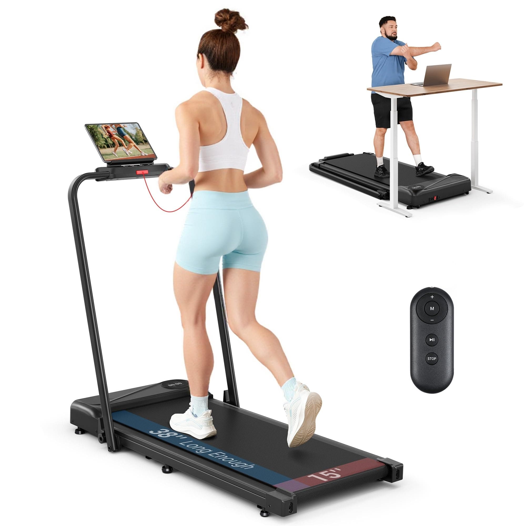 THERUN Laufband für Zuhause - Gelenkschonendes Training & Flüsterleise Performance-Motor