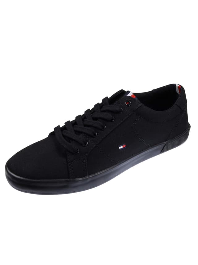 Tommy Hilfiger Herren Vulcanized Sneaker Schuhe 45 EU Negro Black Black 596 👟🖤