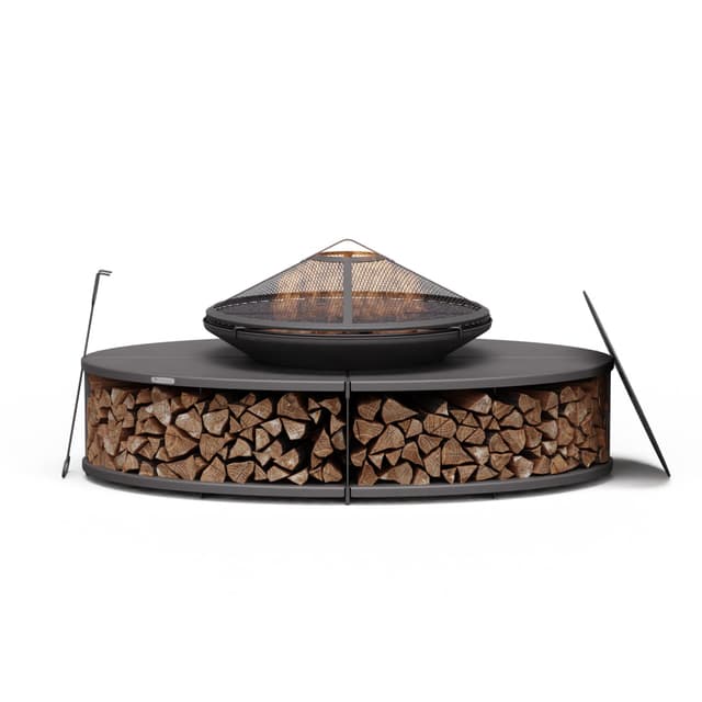 Blumfeldt Ebeko Feuerschale - 3-in-1 Feuerschale mit Grillrost & Tisch 🔥🌭🍖