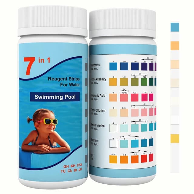 7 IN 1 Pool Teststreifen - Wasserqualität schnell & einfach überprüfen! 🏊‍♂️