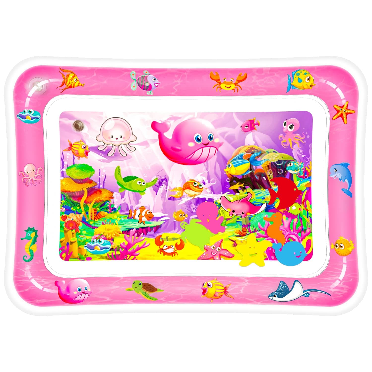 👶🌊 Mirito Wassermatte Baby - Aufblasbare Baby Bauchzeit Matte (Pink) - Angebot!