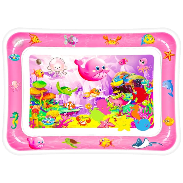 👶🌊 Mirito Wassermatte Baby - Aufblasbare Baby Bauchzeit Matte (Pink) - Angebot!