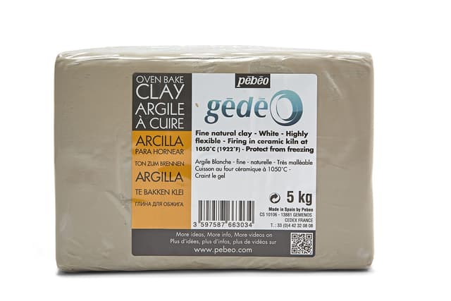 Pébéo - Gédéo Ton zum Brennen Weiß, Mohn 5 KG 🎨🔥