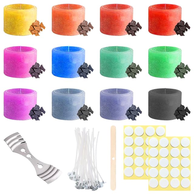 🕯️ Kerzenwachs Farbe 12 * 5g DIY Kerzenfarben Farbe Kerzen Wachsfarben Selber Machen