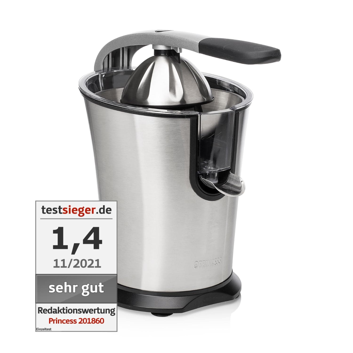 🍊🔥 Angebot: Princess Master Juicer Pro - Edelstahl Presskegel - Rostfreier Edelstahl - 201860 - Silber Silber 300 W