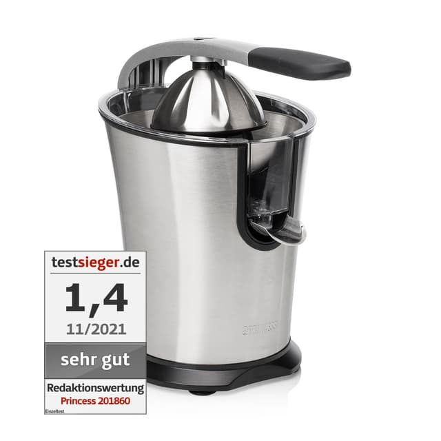 🍊🔥 Angebot: Princess Master Juicer Pro - Edelstahl Presskegel - Rostfreier Edelstahl - 201860 - Silber Silber 300 W