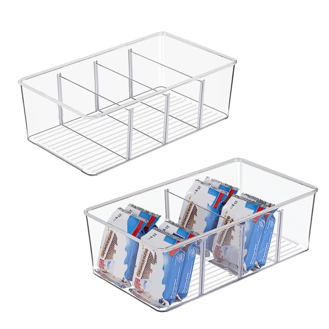 Vtopmart 2er Kühlschrank Organizer mit 4 Fächern 🌟 2er Pack Deal!