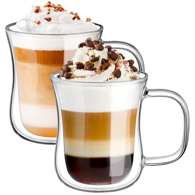 🌿🌟 Ecooe Doppelwandige Latte Macchiato Gläser Set