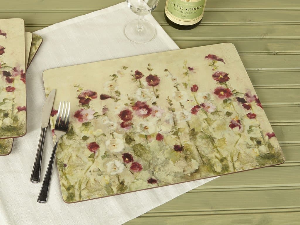 🌺🌿 CREATIVE TOPS PREMIUM Tischsets - Wild Field Poppies Design Collection