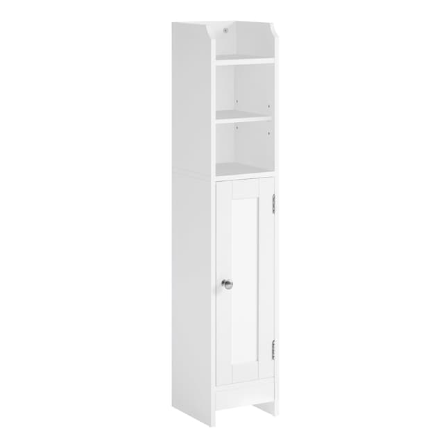 VASAGLE Badezimmerschrank klein 🚿 Schmaler Badschrank mit Tür und Regal