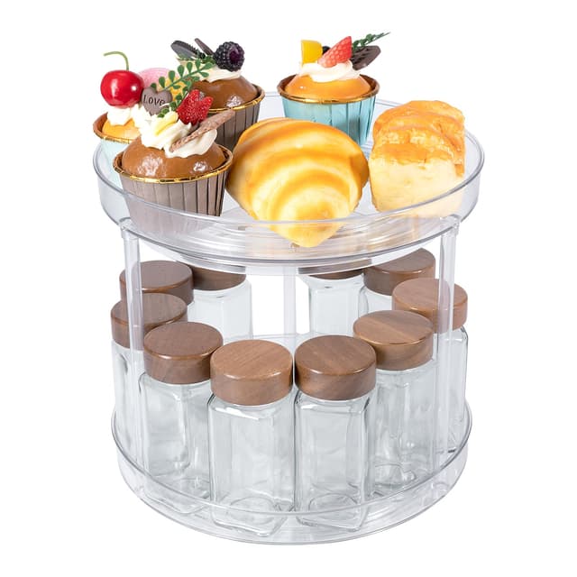 🌟 BillyBath Drehteller Organizer 360°Lazy Susan Gewürzregal 🌶️ Drehbar Gewürz Gewürzhalter Spice Rack Küchenhalterung
