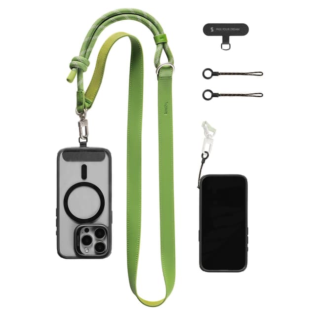 📱🔑 SMALLRIG Handy-Schultergurt für Smartphones - Verstellbarer Umhängeband mit integriertem Haken - Grün
