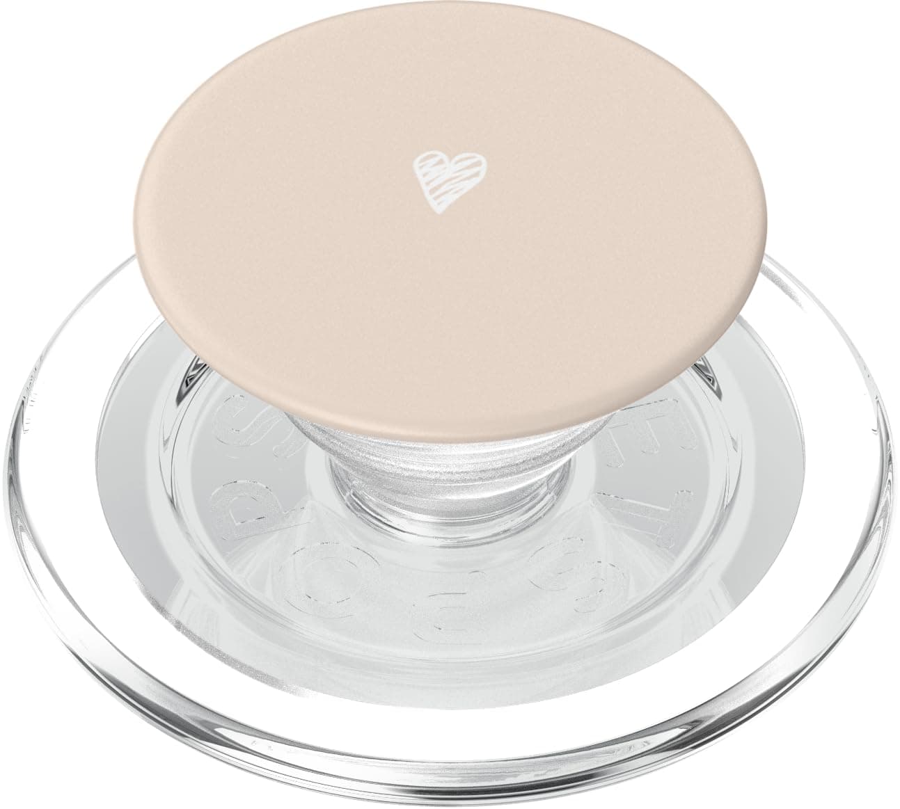 Vanille / Creme / Beige Minimalistisch Niedlich Herz Liebe Romantisch PopSockets PopGrip für MagSafe