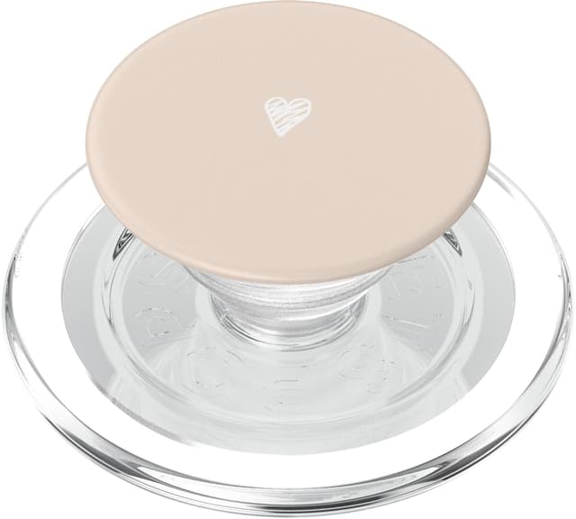 Vanille / Creme / Beige Minimalistisch Niedlich Herz Liebe Romantisch PopSockets PopGrip für MagSafe