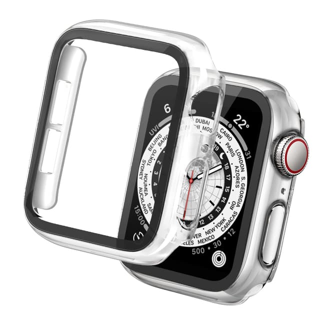 🌟 Tuocal 2 Stück Hard Hülle Kompatibel mit Apple Watch Series 9 Series 8 Series 7 45mm