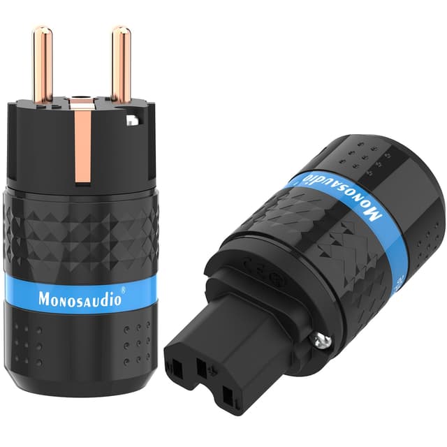 Monosaudio HiFi Schuko-Netzstecker + IEC C15-Anschluss 🎵🔌
