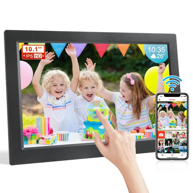 📸 FRAMEO 10,1 Zoll Digitaler Bilderrahmen WLAN 🌟