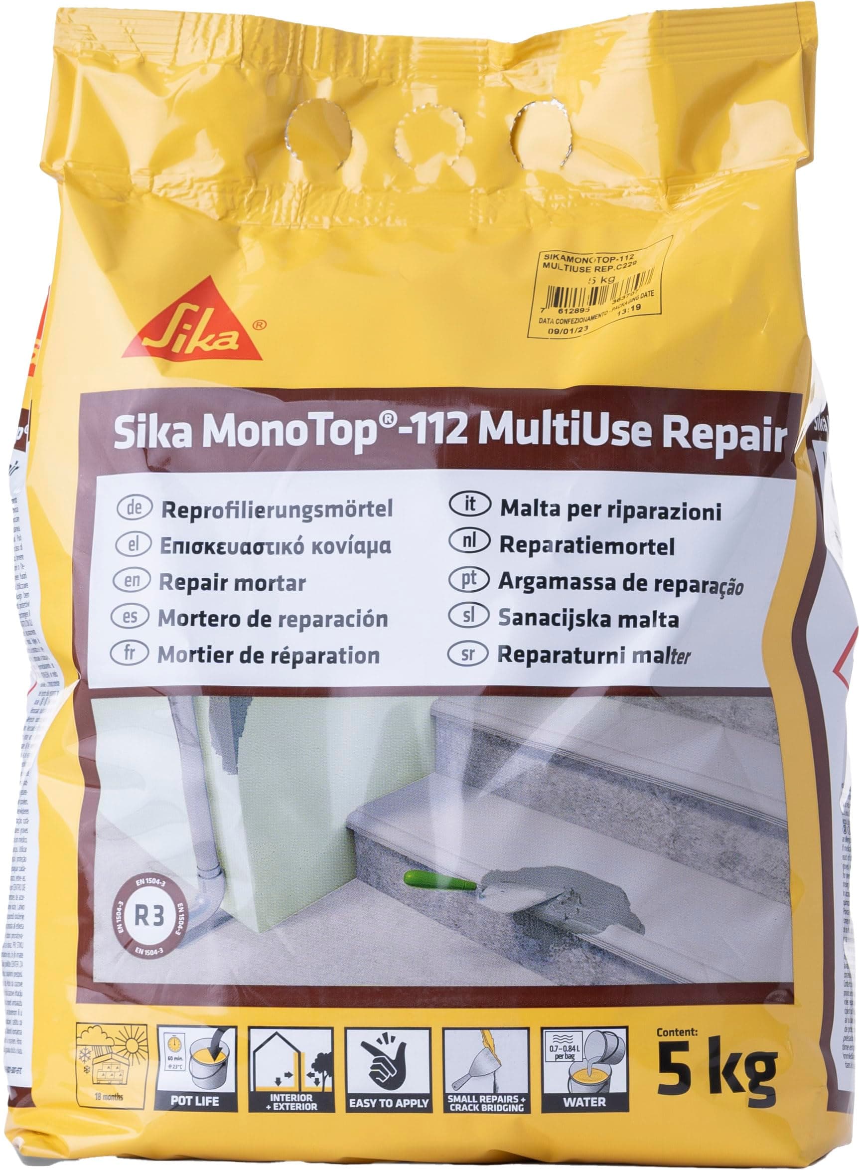 🔧🏗️ SIKA Universalmörtel - Sika MonoTop 112 MultiUse Repair Grau - 5 kg