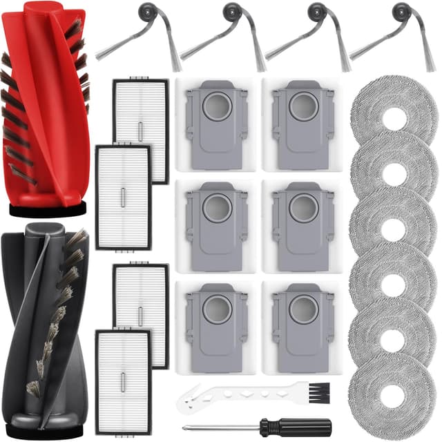 24 Stück Zubehör für Roborock Saros 10R / Qrevo CurvX Saugroboter 🏠👍💡🌱🎁