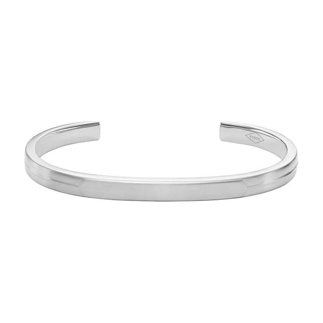 Angebot: Fossil Herren Edelstahl Armreif 💎 Blasses Silber - 39.3€