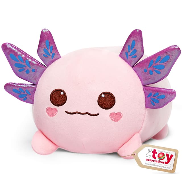 Mewali 16'' Weiches Rosa Axolotl-Kuschelkissen 🌸 - Niedliches Schmuse-Axolotl-Stofftier