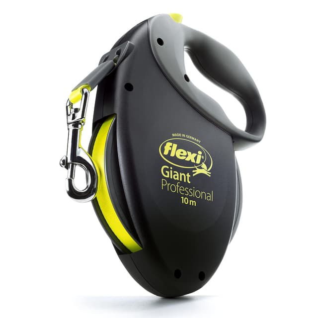 Flexi® Giant Professional L Gurt 10 m schwarz / neongelb für große Hunde