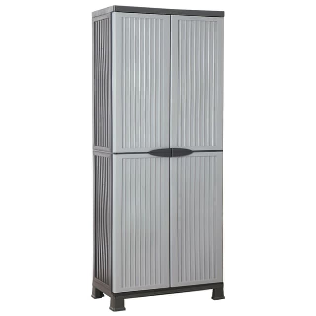 🌟🏠 vidaXL Kunststoffschrank 68x39x171,5cm - Ordnung und Stil für dein Zuhause! 🛋️