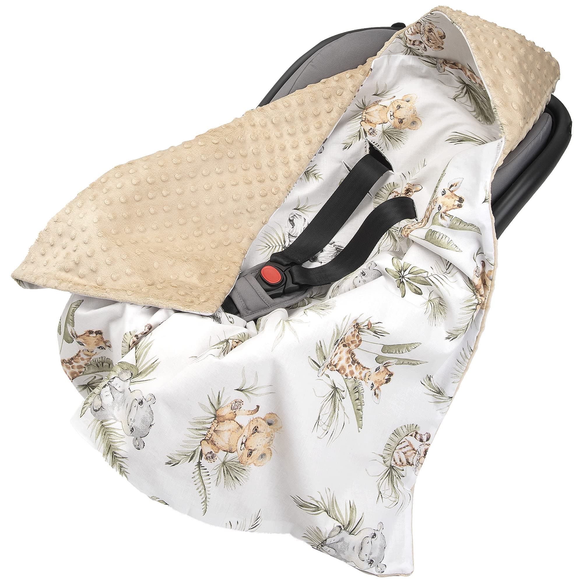 Medi Partners Einschlagdecke Baby Babyschale 100% Baumwolle für Sommer 85x85cm Kinderwagen Kuscheldecke