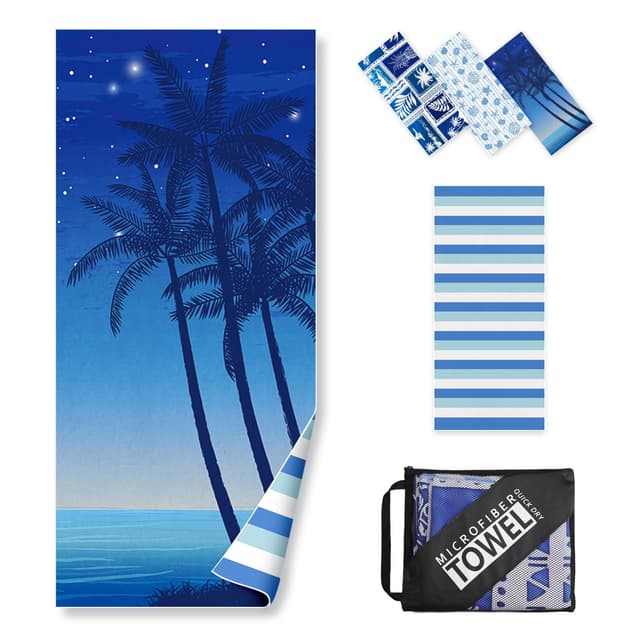 🏖️ Mikrofaser Strandtuch - 180*90 cm Strandhandtuch XXL mit Kostenloser Aufbewahrungstasche