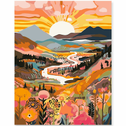 🎨 EFOTIML Malen-nach-Zahlen-Set für Kinder und Erwachsene 🌄🖌️