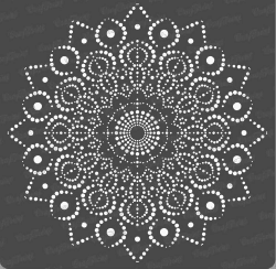 🎨 CrafTreat Stencils Mandala Peacock Dot Mandala (30 cm x 30 cm) Mandala Stencil Reusable Stencils for Painting on Wood, Canvas, Paper, Fabric, Floor, Wall and Tiles DIY Art and Crafts Peacock Dot Mandala 12"X12"