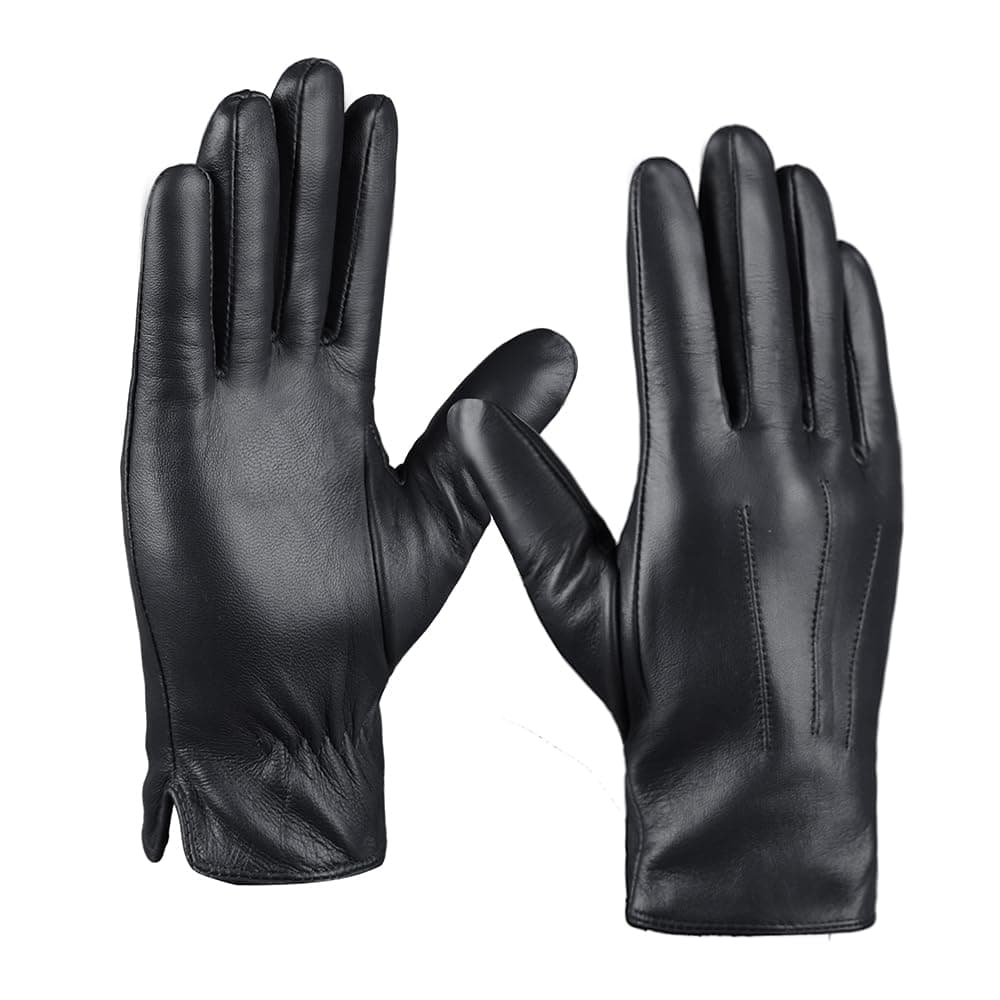 🧤 MGGMOKAY Herren Lederhandschuhe Kaschmir gefüttert XXL Schwarz 🧤
