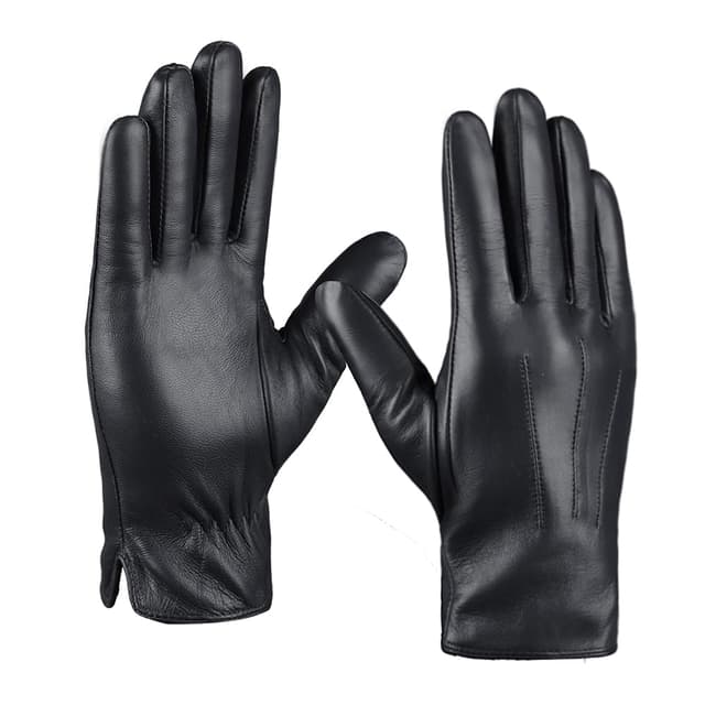 🧤 MGGMOKAY Herren Lederhandschuhe Kaschmir gefüttert XXL Schwarz 🧤