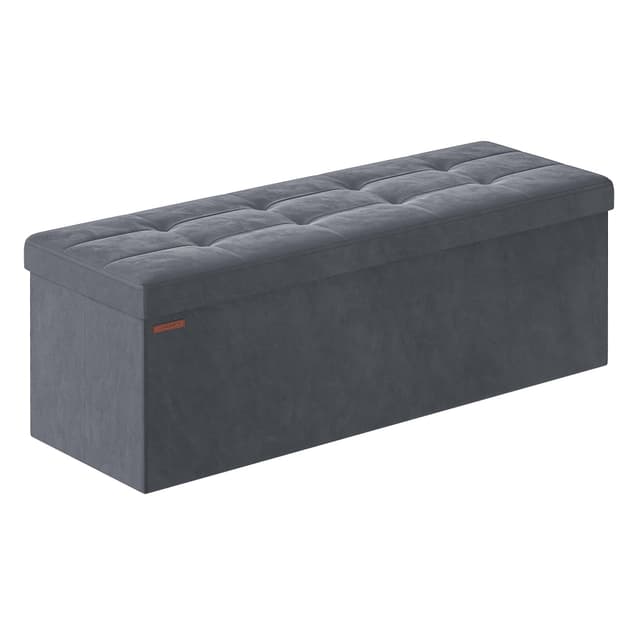 SONGMICS Sitzhocker mit Stauraum in Schiefergrau 🛋️
