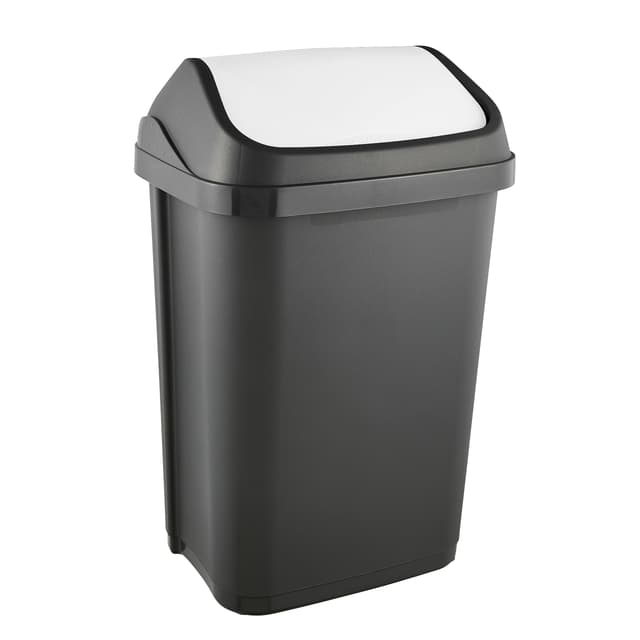 🗑️ Angebot: keeeper Mülleimer mit Schwingdeckel, 25 l, Swantje, Graphit-Grau